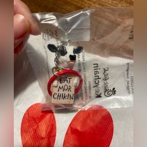 Chick-fil-A cow keychain